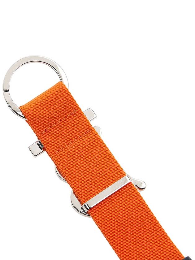 Burberry Monogram Motif Grainy Key Holder Orange