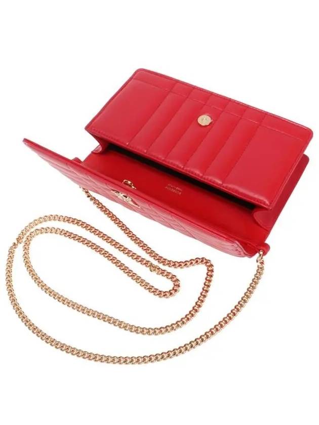 Burberry Lola Quilted Shoulder Bag Red