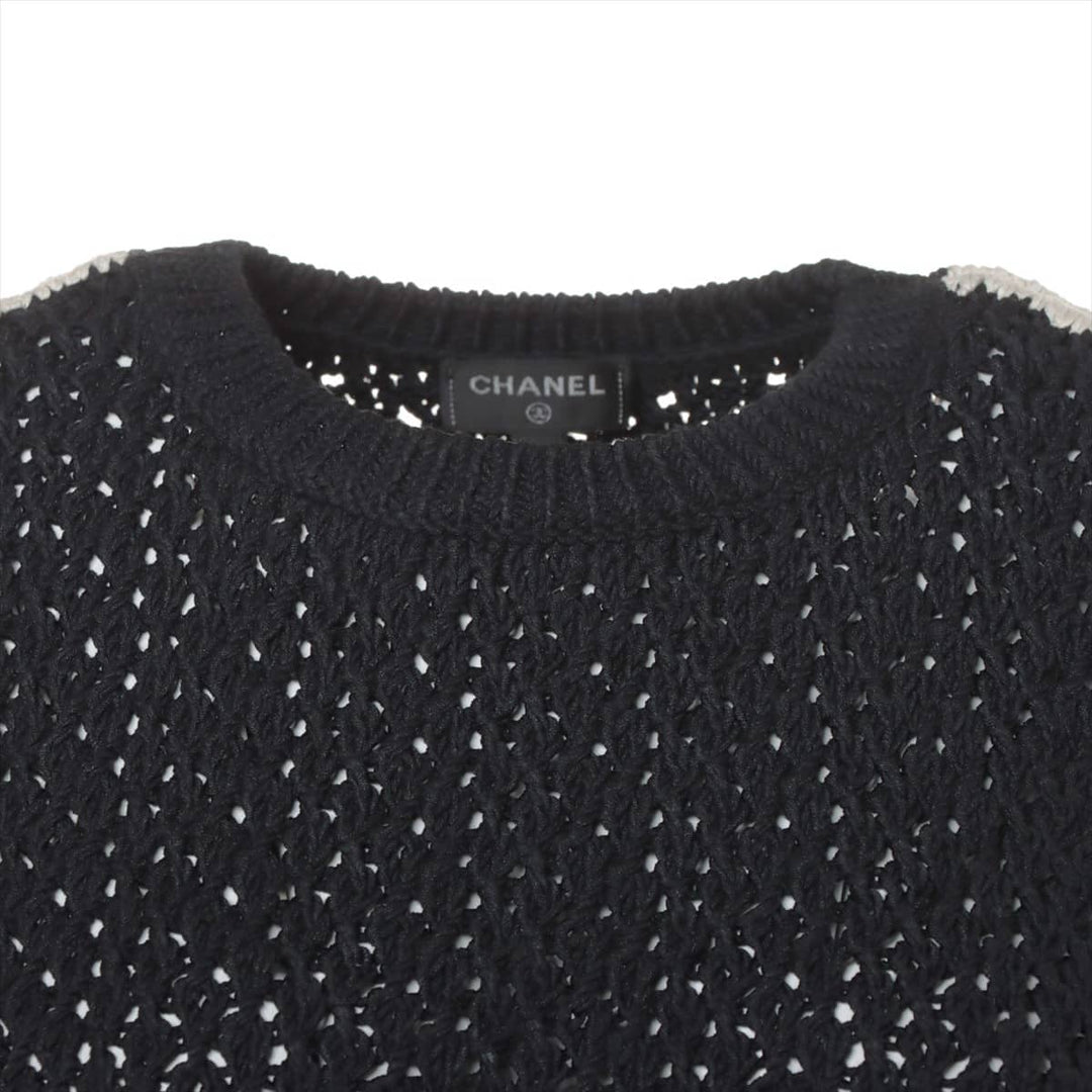 Top Quality Chanel Coconut Button P72 Silk e One Piece 36  Black
