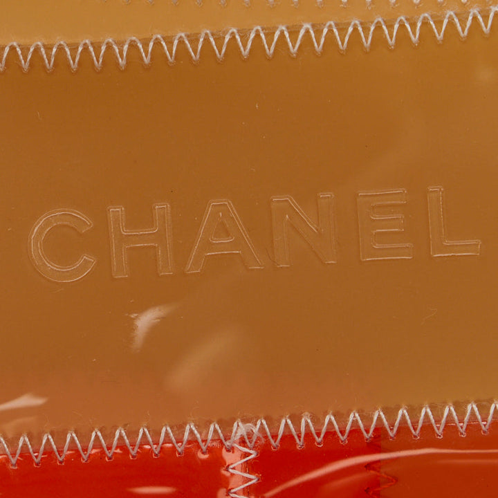 Top Quality Chanel Cleare Bag  Bag houlder Bag Orange Beige Vinyl  CHANEL