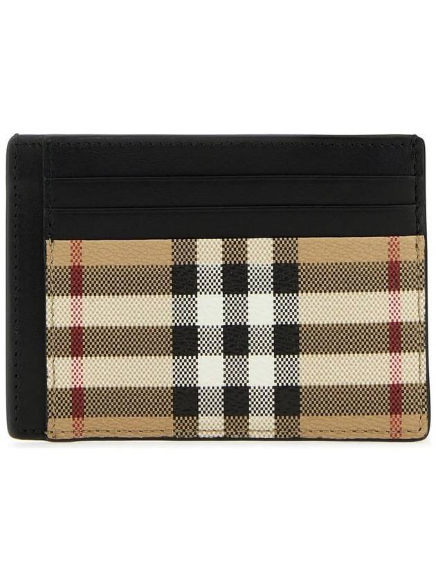 Burberry Vintage Check Money Clip Card Wallet Beige