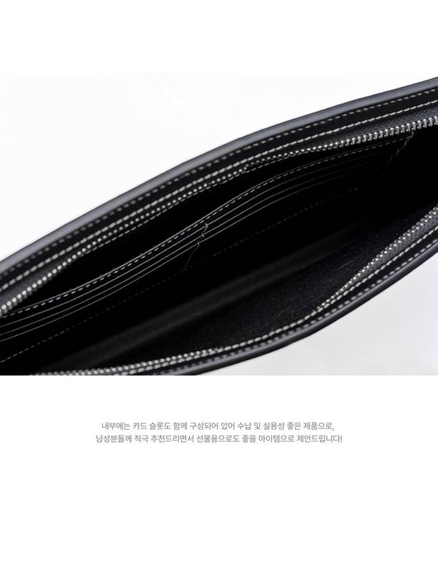Burberry Check Leather Zipper Clutch Bag Brown