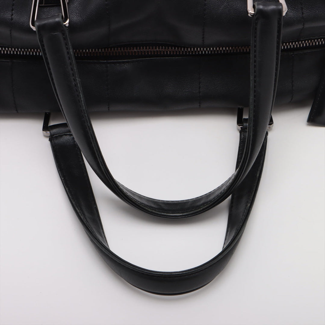 Top Quality Chanel Chocolate Bar  Handbag Black Silver G  7th