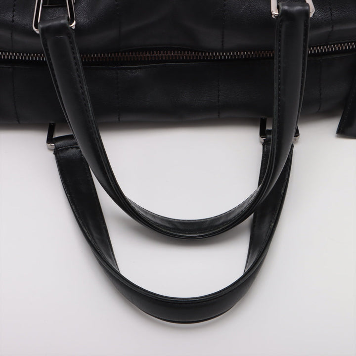 Top Quality Chanel Chocolate Bar  Handbag Black Silver G  7th