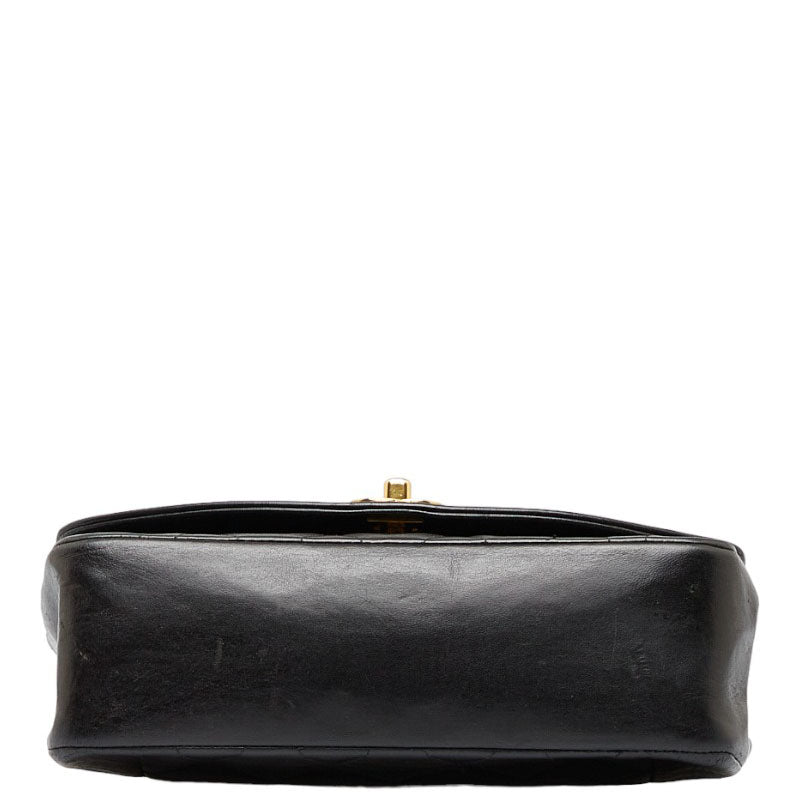Top Quality Chanel Matrases Diana Chain Chain houlder Bag Black Gold   Chanel