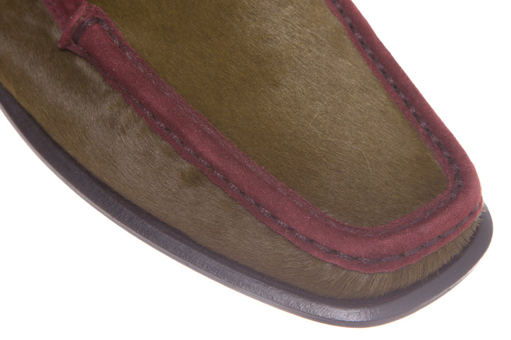 Tod's Olive Pony Hair Loafers SZ 6