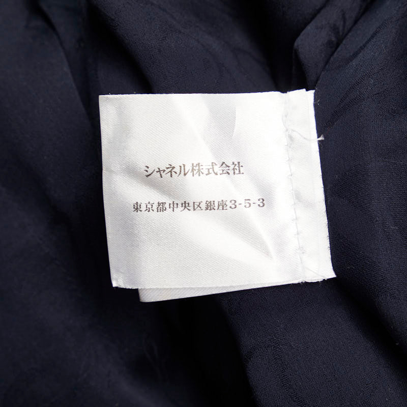 Top Quality Chanel Coco Button Fresh One Earrings French Sleep Half-Sleep Size 34 P40451V23055 Navy Yolan Cotton  CHANEL