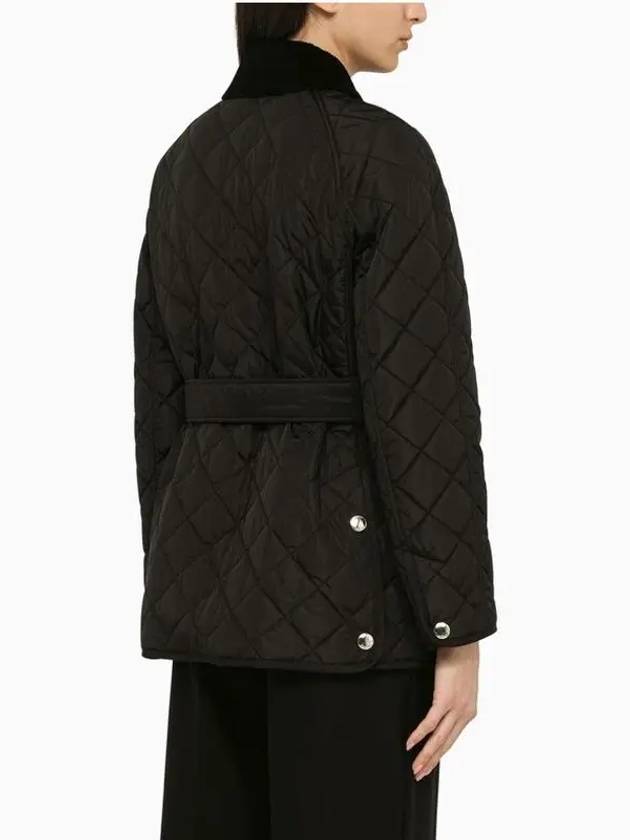Burberry Diamond Quilted Nylon Jacket Black