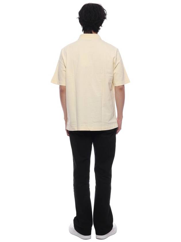 Burberry Embroidery Equestrian Knight Polo Shirt Yellow