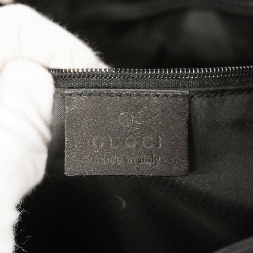GUCCI  Bamboo Shoulder Bag 001 4006 Women's Leather Shoulder Bag Black