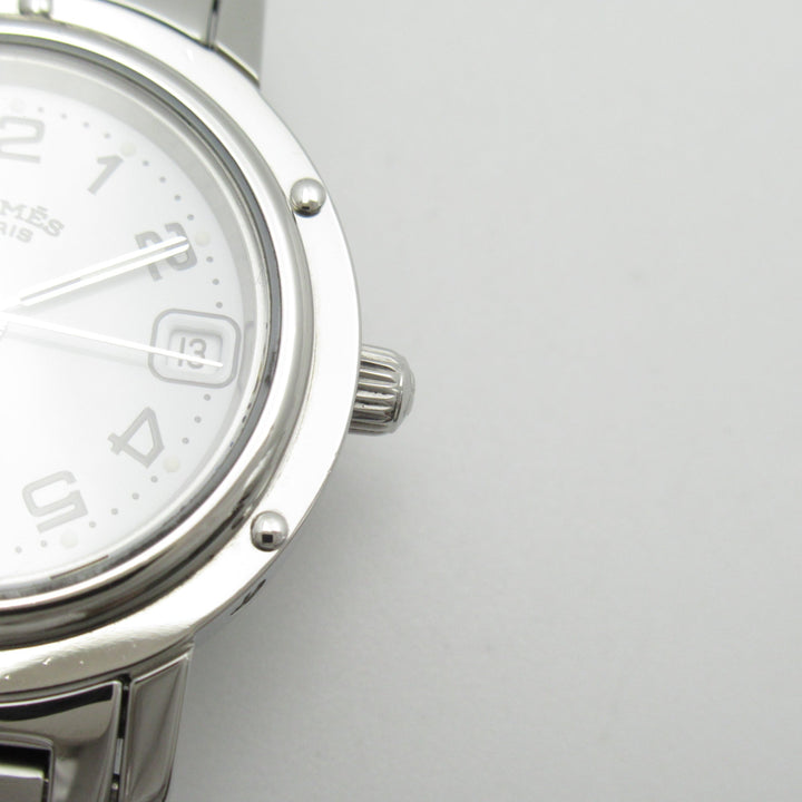 Top quality Hermes Clipper Wrist Watch Watch Wrist Watch CL4.210 Quartz White Stainless Steel