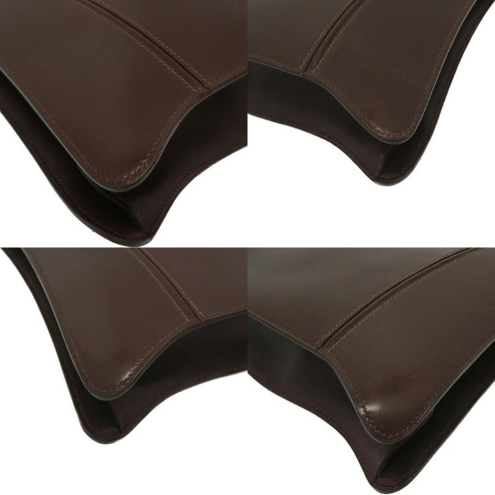 Top quality Hermes Tree Box Calf Tote Bag Brown  B Engraved 0074Top quality Hermes