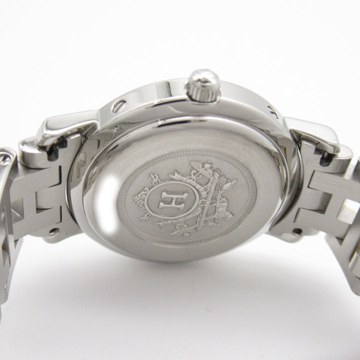 Top quality Hermes Clipper Wrist Watch Watch Wrist Watch CL4.220 Quartz White Gold Plated Stainless Steel