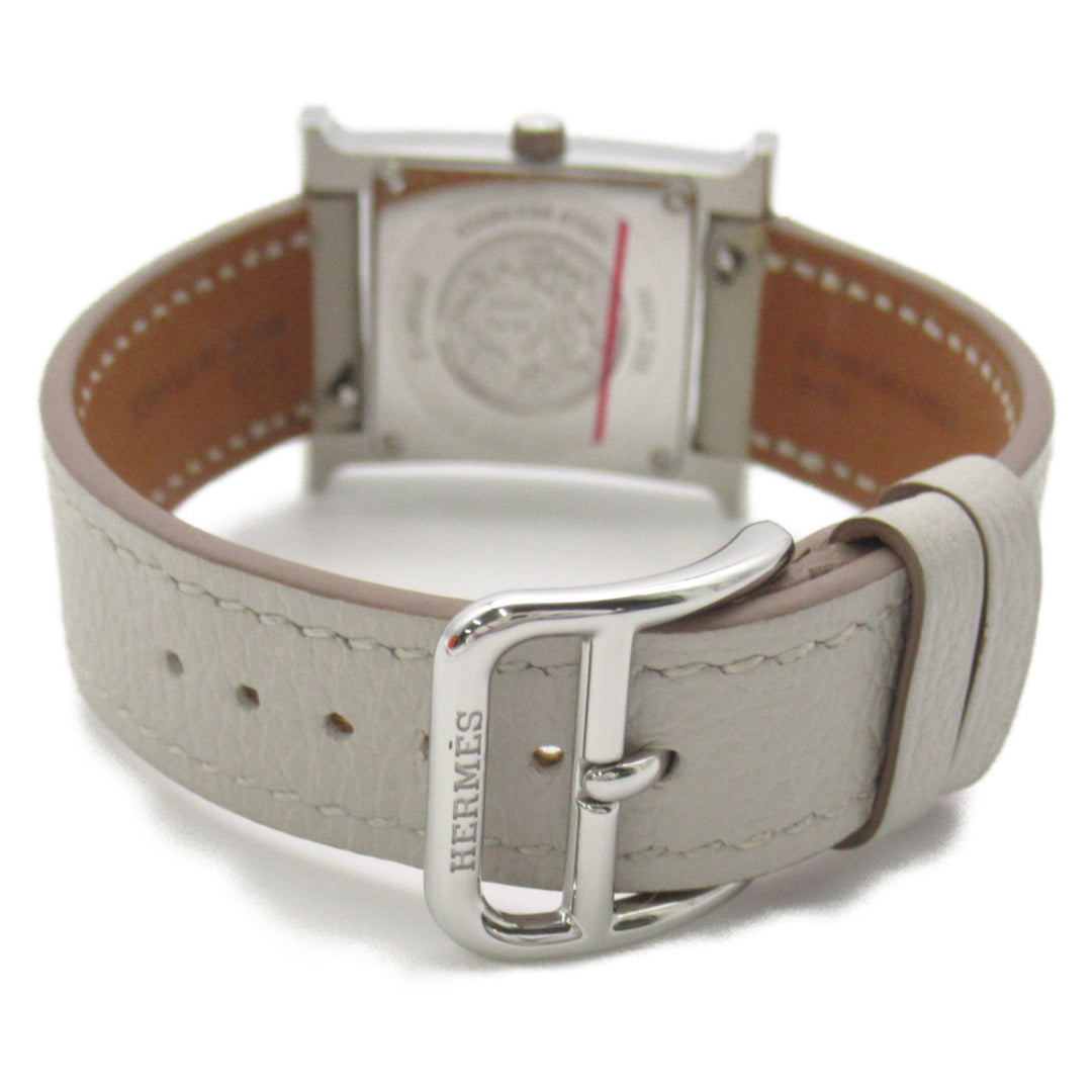 Top quality Hermes H Watch Diamond Bezel Wrist Watch Watch Wrist Watch HH1.235 Quartz White White shell Stainless Steel Leather b