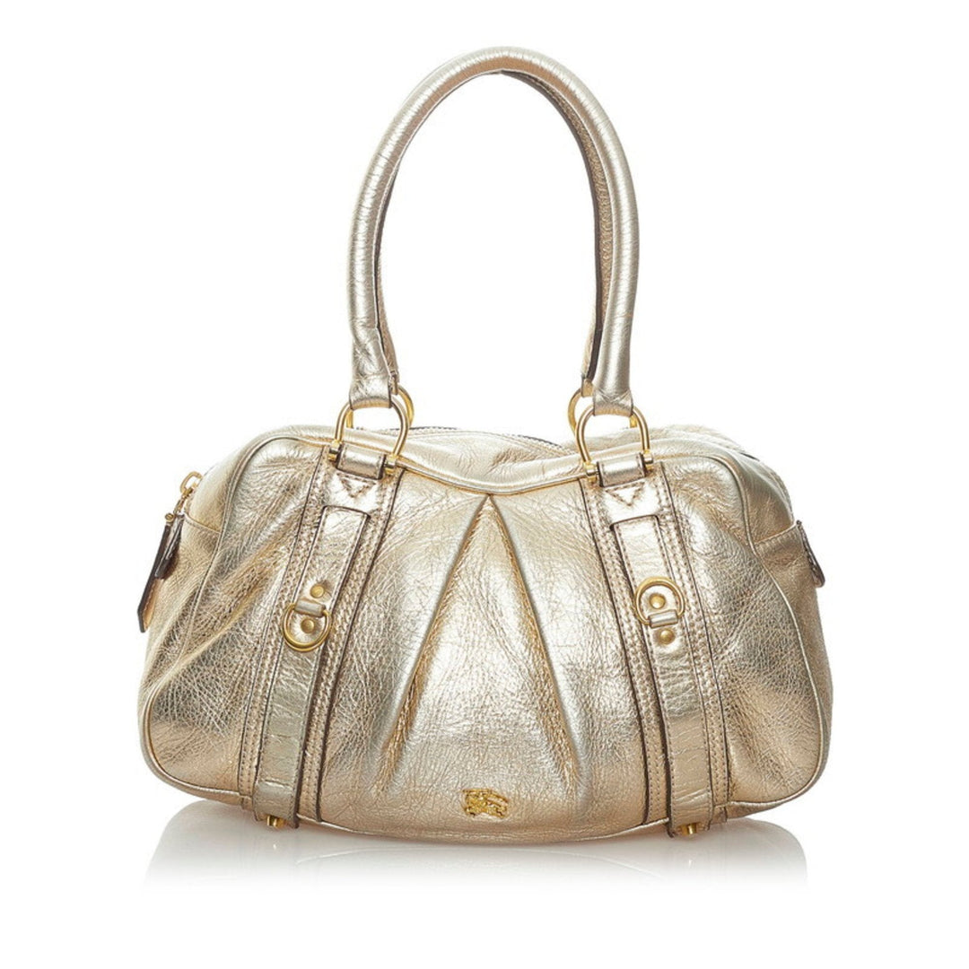 burberry handbag gold leather ladies BURBERRY