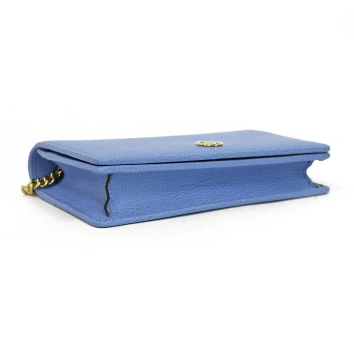 Gucci Shoulder Bag Marmont Chain Blue Ladies