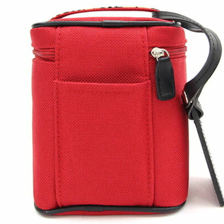 Burberry Vanity Bag Red Canvas Women's Handbag Pouch Embroidery BURBERRY
