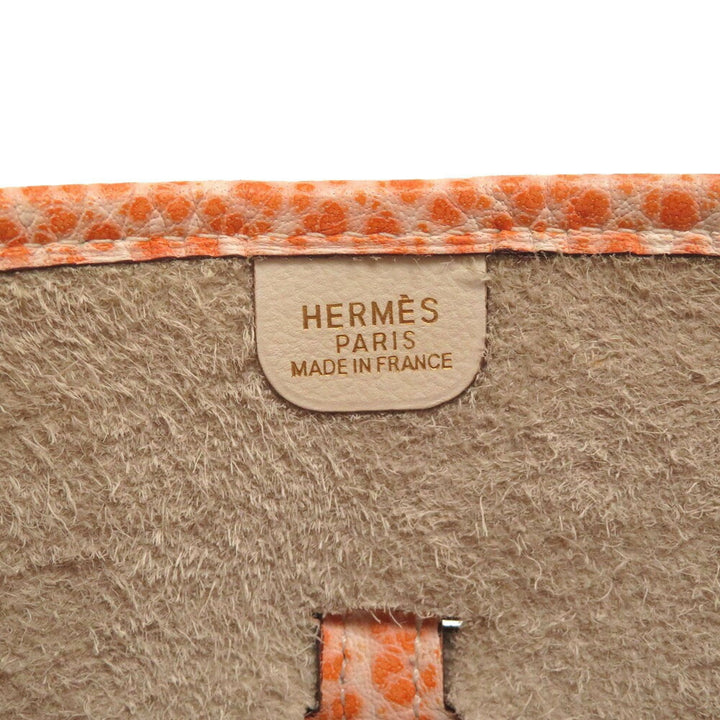 Top quality Hermes Evelyn PM Buffle Skipper Orange  F Engraved Shoulder Bag
