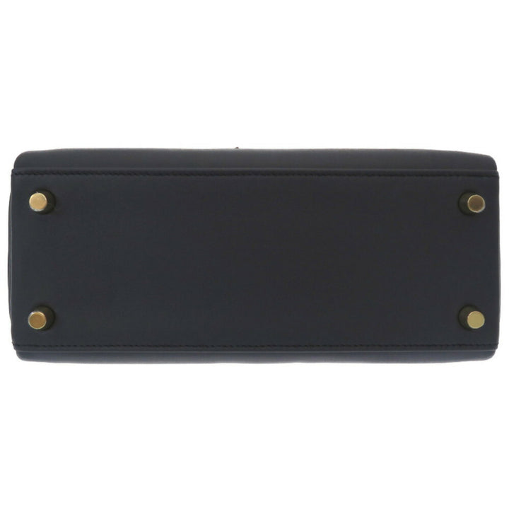 Top quality Hermes Kelly 25 Colormatic Swift Blue/Black/Chai/Etoupe/Gold U Engraved () Handbag