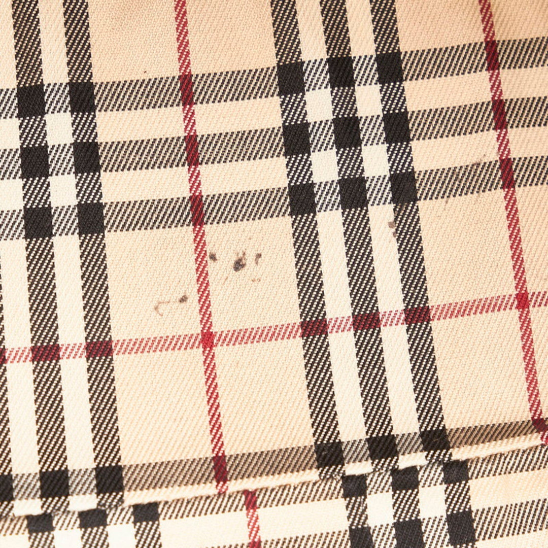 Burberry Nova Check Tote Bag Ivory Beige Canvas Leather Ladies BURBERRY