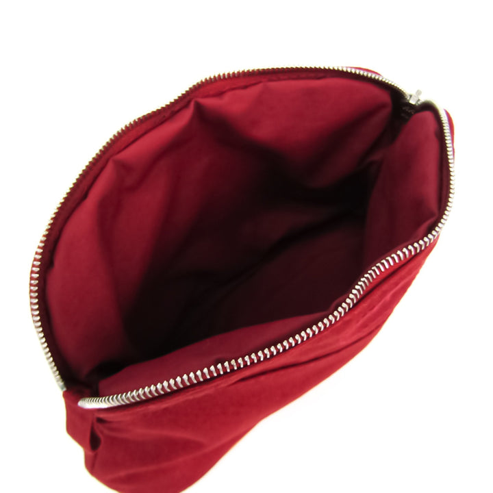 Top quality Hermes Bolide Mini Women's Cotton,Leather Pouch Brown,Dark Red