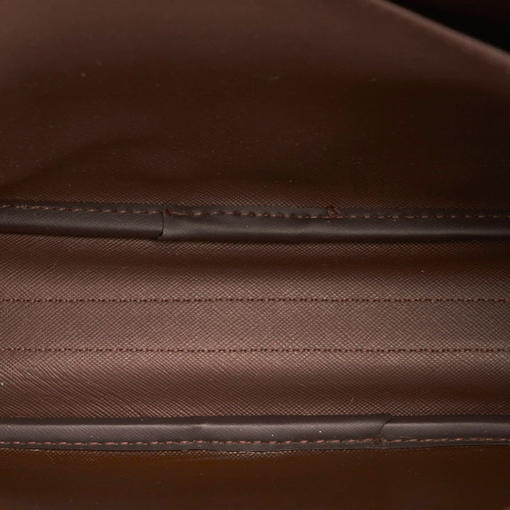 Burberry check shoulder bag khaki brown canvas leather Lady's BURBERRY