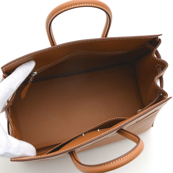 Top quality Hermes Birkin Shadow 25 Swift Gold Z stamp Handbag