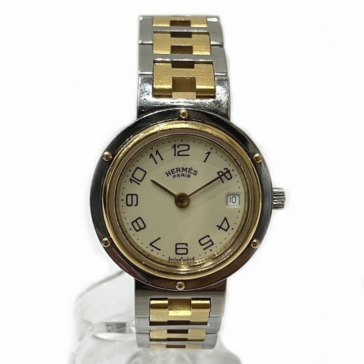 Top quality Hermes Clipper Quartz Ivory Dial Watch Ladies