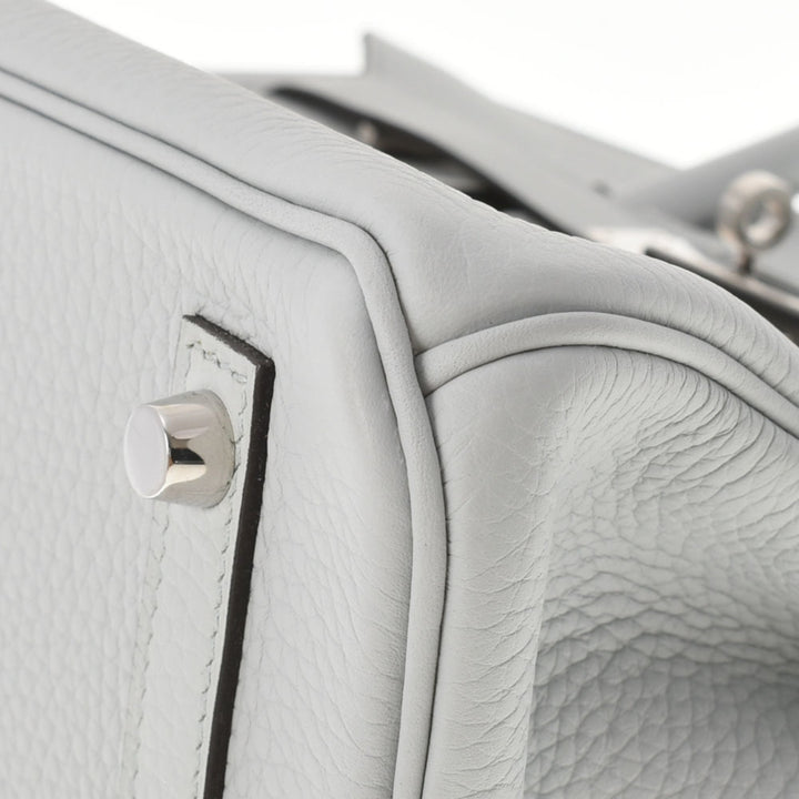 Top quality Hermes Birkin 30 Blue Pale C Engraved (around 2018) Ladies Taurillon Clemence Handbag