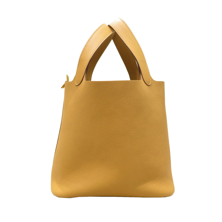 Top quality Hermes Picotan Lock MM Handbag Biscuit G Metal Fittings Taurillon Clemence Z Engraved