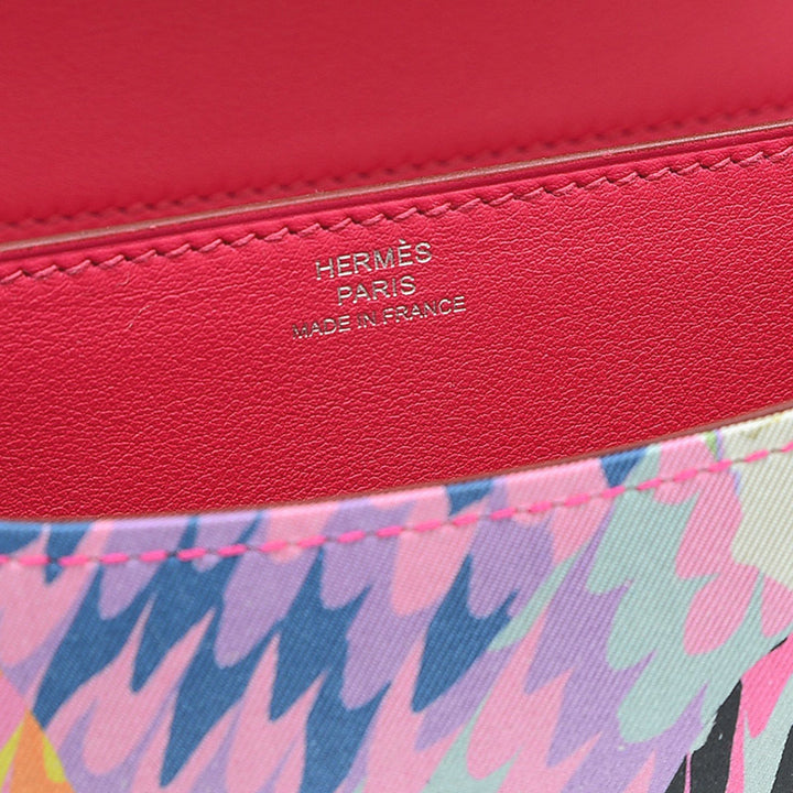 Top quality Hermes Constance Mini 18 Kyoto Marble Silk Swift Z stamp Shoulder Bag