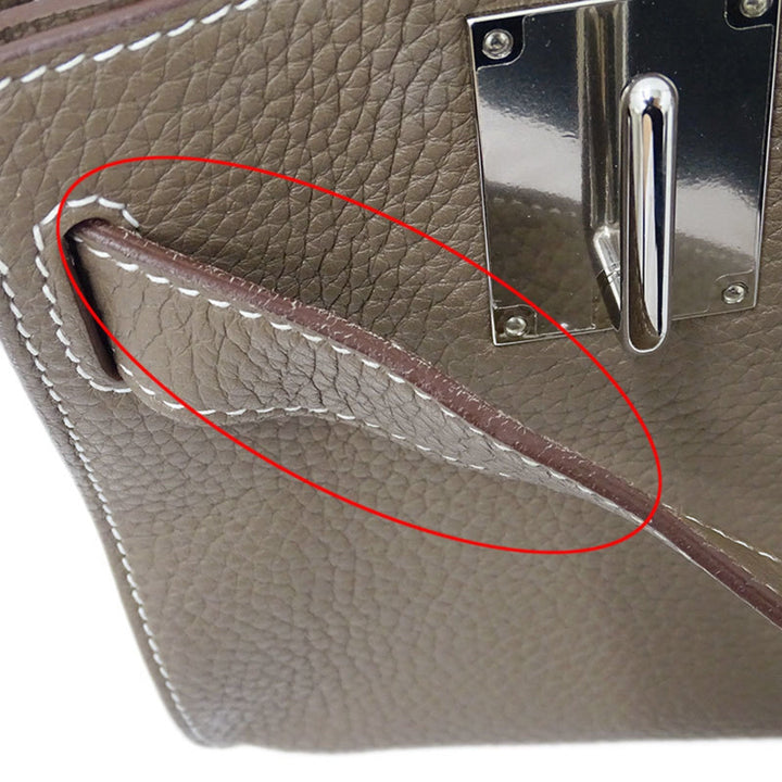 Top quality Hermes Bag Women's Shoulder Gypsier 34 Taurillon Clemence Etup Greige T Engraved