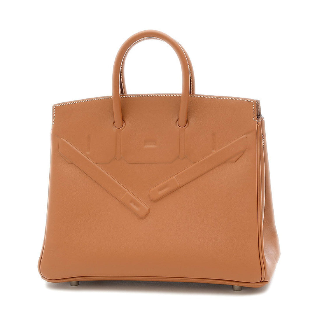 Top quality Hermes Birkin Shadow 25 Swift Gold Z stamp Handbag