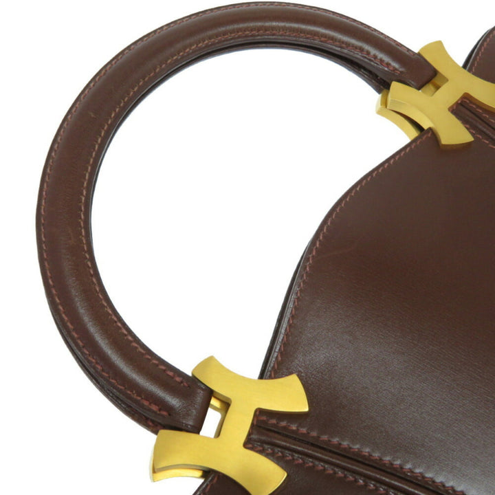 Top quality Hermes Tree Box Calf Tote Bag Brown  B Engraved 0074Top quality Hermes