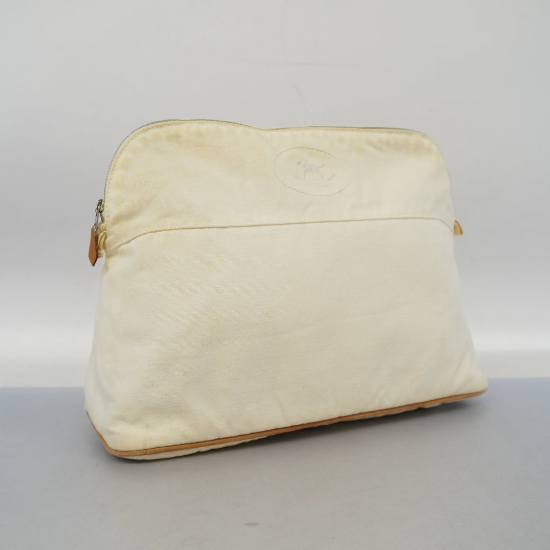 Top quality Hermes Bolide Pouch Women's Canvas White