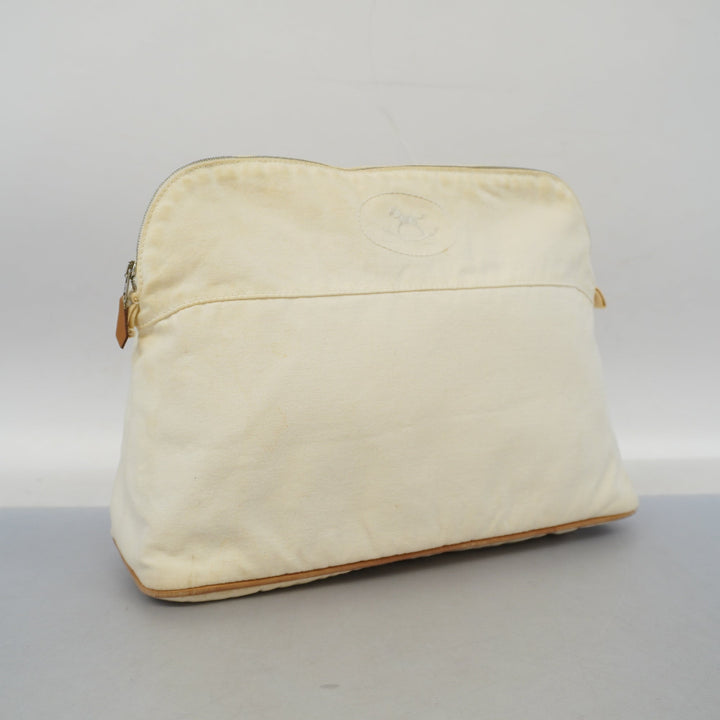 Top quality Hermes Bolide Pouch Women's Canvas White