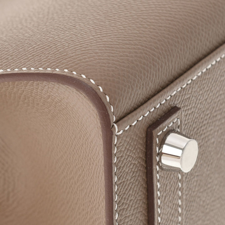 Premium Handmade Hermes Birkin 25 Serie Etoupe U Engraved (around 2022) Women's Vaux Epson Handbag