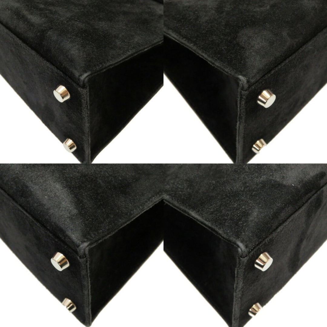 Hermes Kelly 25 Dobris Black  H Engraved Handbag Bag 0034 HERMES