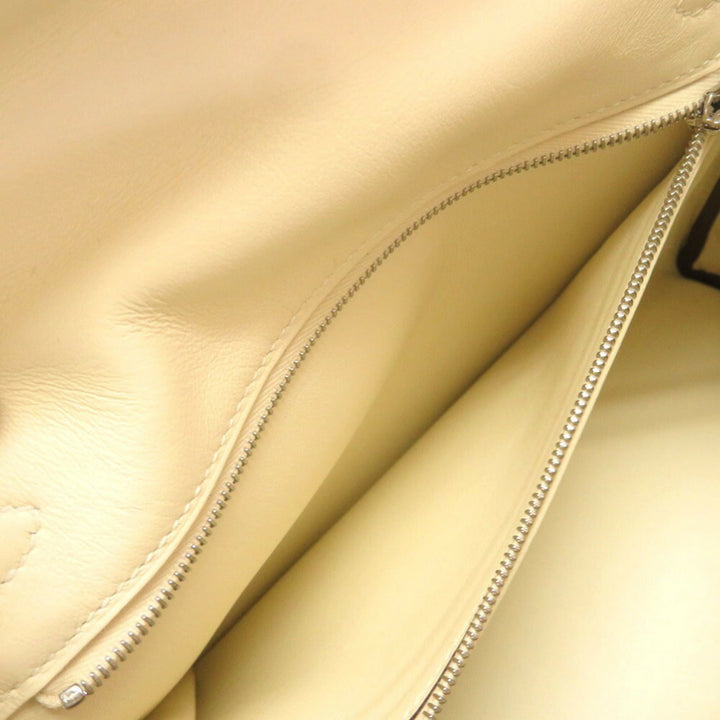 Top quality Hermes Kelly 25 Inner Stitch In-N-Out Vaux Swift Nata Z Engraved () Handbag White