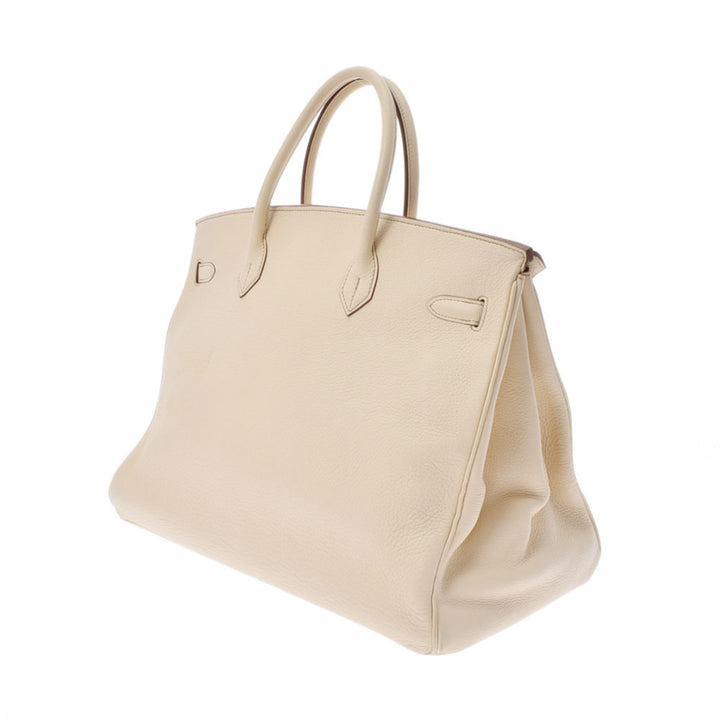 Top quality Hermes Birkin 40 Beige ??? E engraved (around 2001) Unisex Taurillon Clemence handbag