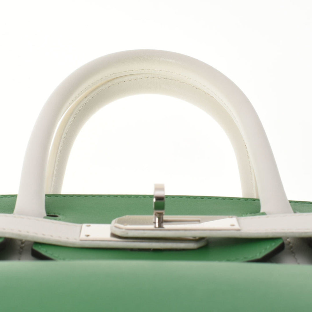 Premium Handmade Hermes Birkin 30 SP Ordered Initial Bamboo Palladium Metal Fittings O Engraved (around 2011) Ladies Swift Handbag