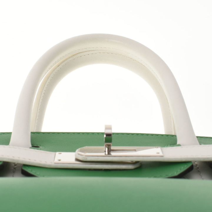 Premium Handmade Hermes Birkin 30 SP Ordered Initial Bamboo Palladium Metal Fittings O Engraved (around 2011) Ladies Swift Handbag