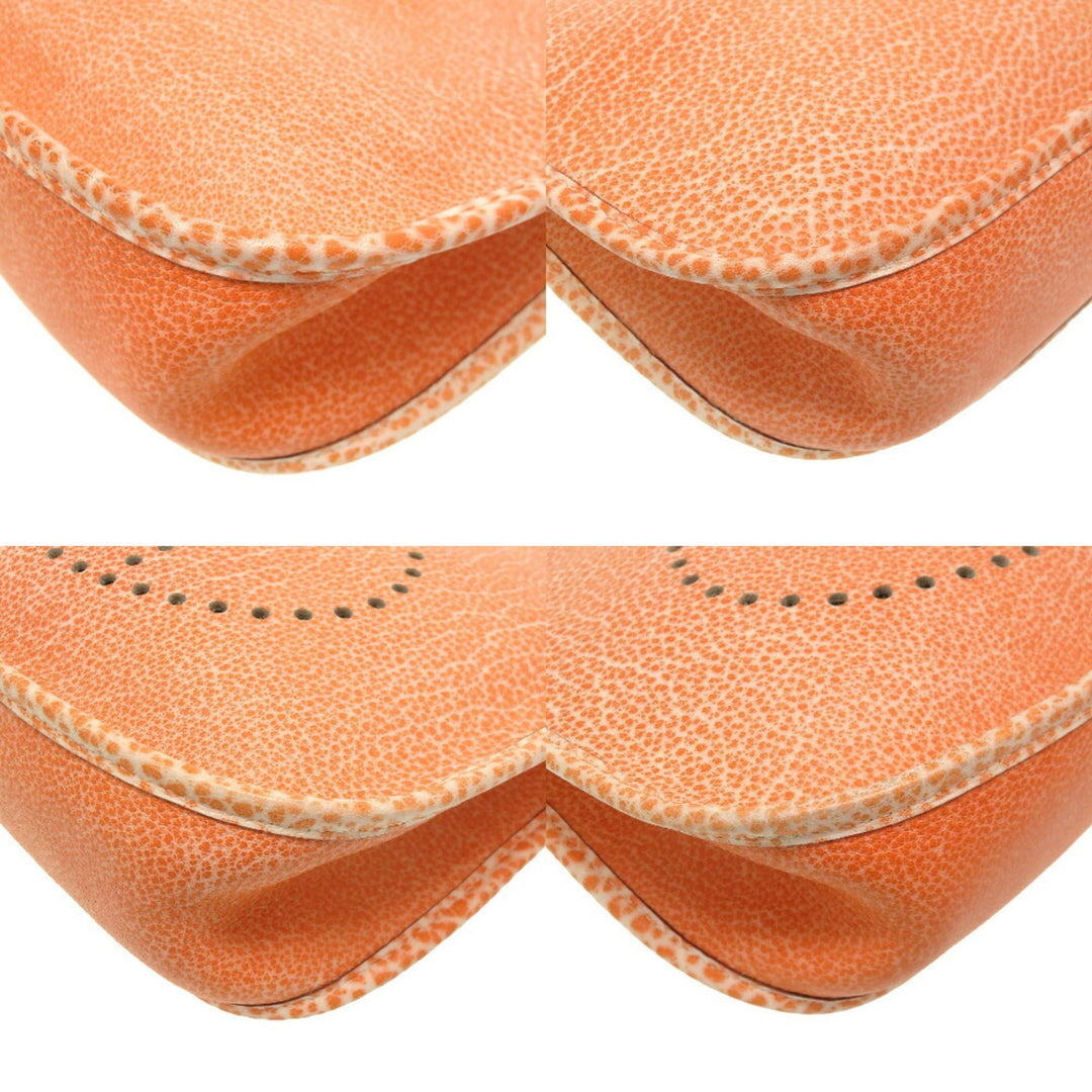 Top quality Hermes Evelyn PM Buffle Skipper Orange  F Engraved Shoulder Bag
