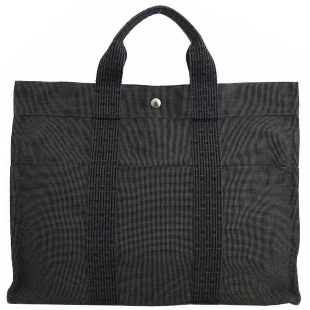 Hermes Handbag Aleline Dark Gray 69% Polyamide 31% Polyester Tote Bag Ladies Men