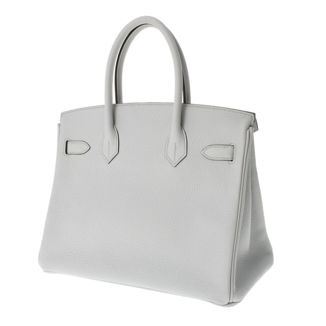 Top quality Hermes Birkin 30 Blue Pale C Engraved (around 2018) Ladies Taurillon Clemence Handbag