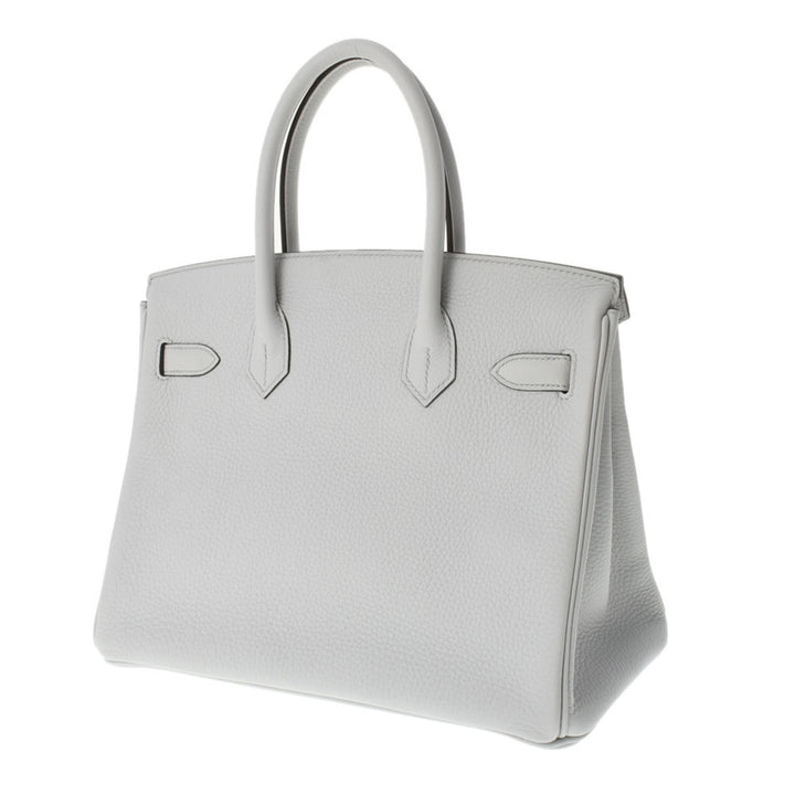 Top quality Hermes Birkin 30 Blue Pale C Engraved (around 2018) Ladies Taurillon Clemence Handbag