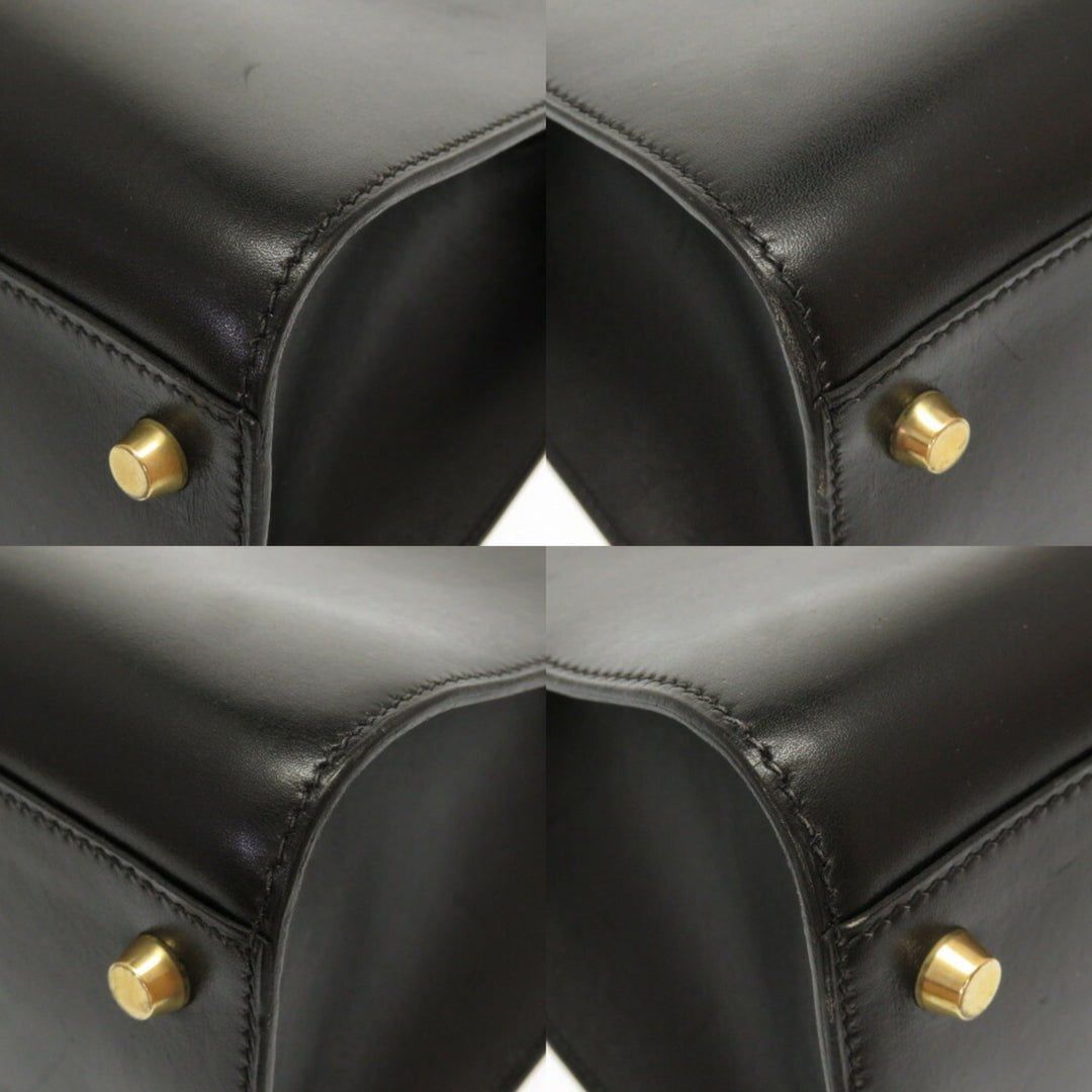 Top quality Hermes Kelly Sport Boxcalf Black A Stamped Shoulder Bag