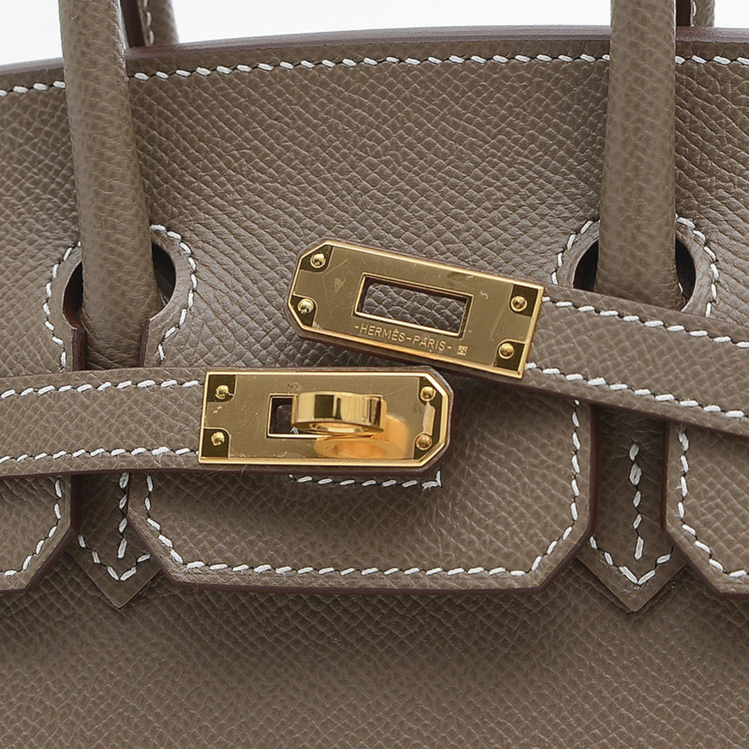 Top quality Hermes Birkin 25 Epsom Leather Handbag Etoupe Gray