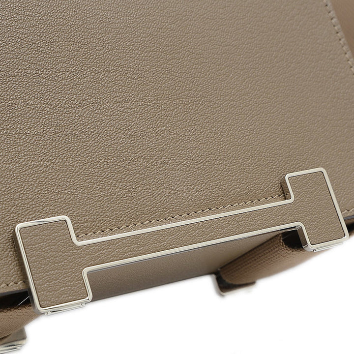 Top quality Hermes Geta Shoulder bag Chevre Etoupe Silver metal fittings U stamp