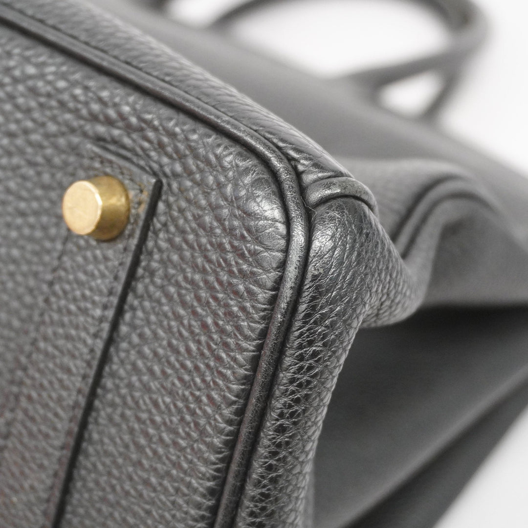 Top quality Hermes Birkin Birkin 35 G Stamp Women's Togo Leather Handbag Black